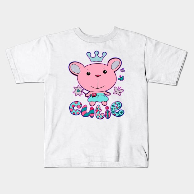 cutie fairy mouse Kids T-Shirt by Jlissenok